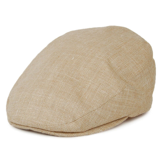 City Sport Promo Lightweight Herringbone Flat Cap - Sand