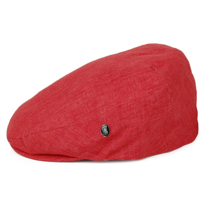 City Sport Hats Promo Linen Flat Cap - Brick Red