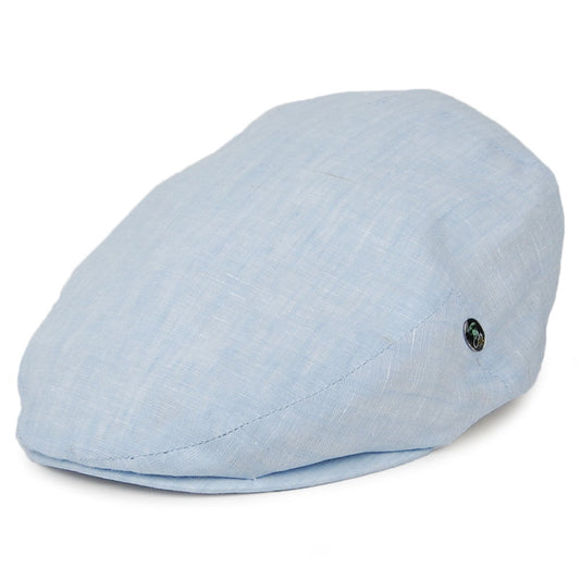 City Sport Hats Promo Linen Flat Cap - Light Blue