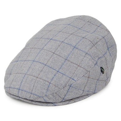 City Sport Hats Windowpane Flat Cap - Blue-Grey