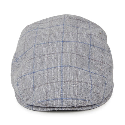 City Sport Hats Windowpane Flat Cap - Blue-Grey