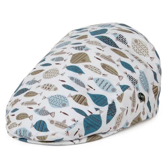City Sport Hats Fish Flat Cap - Beige