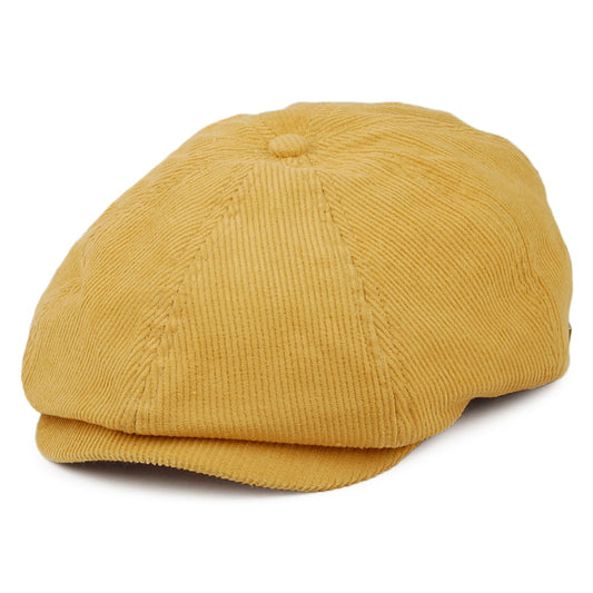 Brixton Hats Brood Corduroy Lightweight Summer Newsboy Cap - Mustard