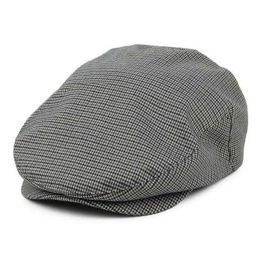 Brixton Hats Hooligan Houndstooth Flat Cap - Olive-Navy
