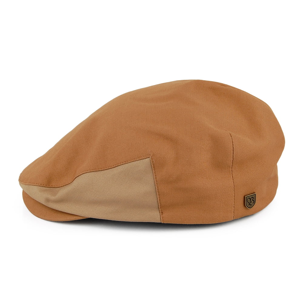 Brixton Hats Hooligan Two Tone Cotton Flat Cap - Camel