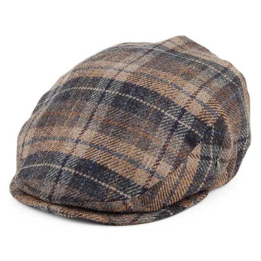 City Sport Plaid Wool & Cashmere Flat Cap - Black-Beige