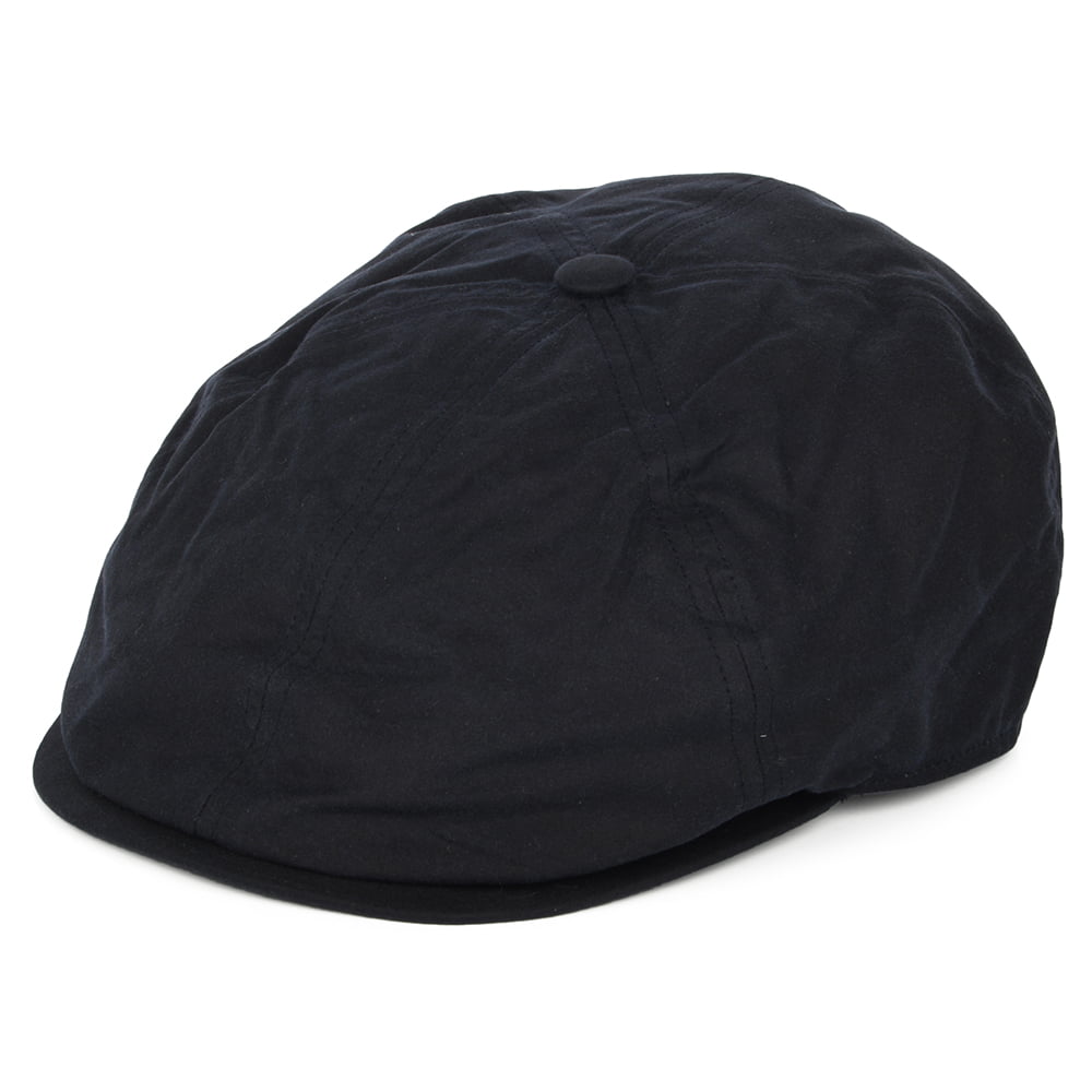 Barbour Hats Portland Waxed Cotton Newsboy Cap - Navy Blue