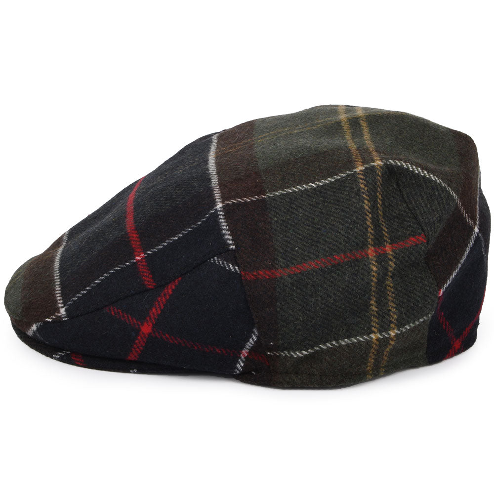 Barbour Hats Gallingale Tartan Flat Cap - Navy-Olive