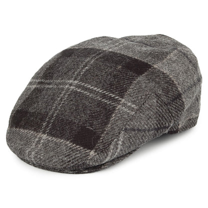 Barbour Hats Moons Tweed Wool Flat Cap - Black-Grey