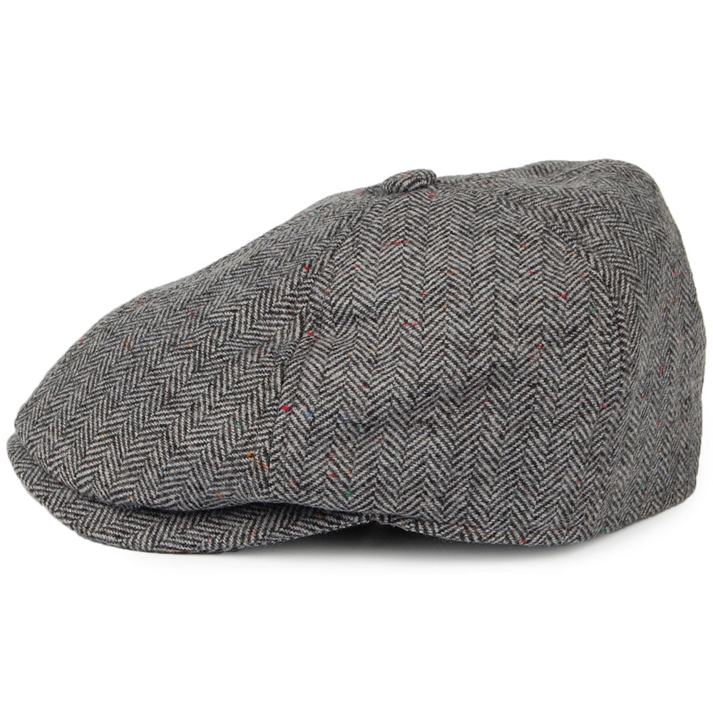 Barbour Hats Tinsley Flecked Herringbone Newsboy Cap - Grey