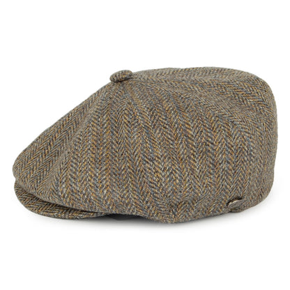 Bailey Hats Galvin Stripe Herringbone Italian Newsboy Cap - Grey-Multi