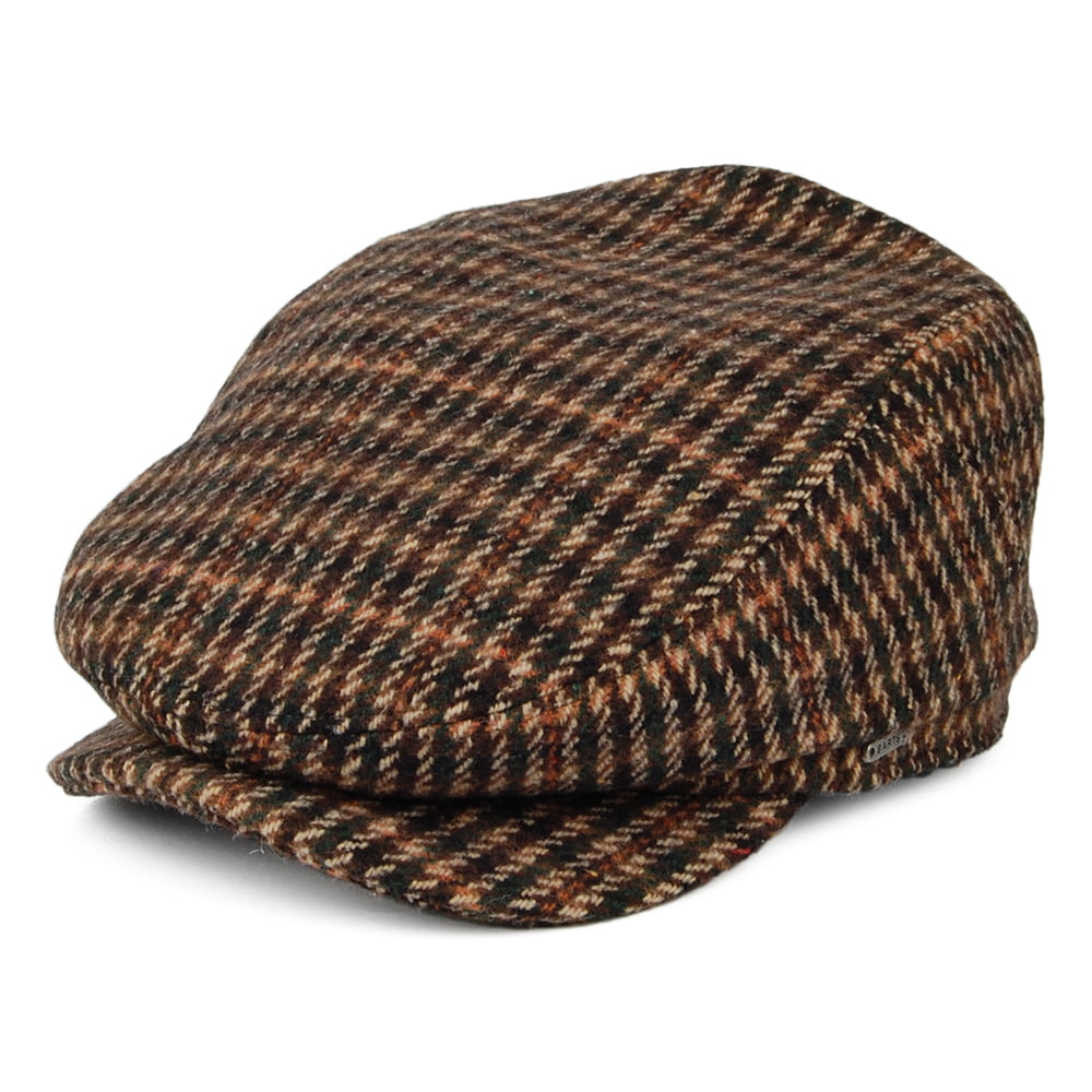 Barts Hats Ixia Houndstooth Flat Cap - Brown Multi