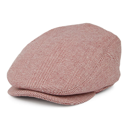Barts Ixia Herringbone Flat Cap - Pink-White