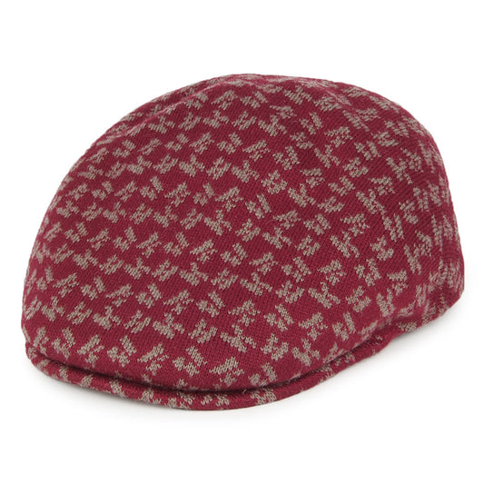 Kangol Square K 507 Flat Cap - Burgundy