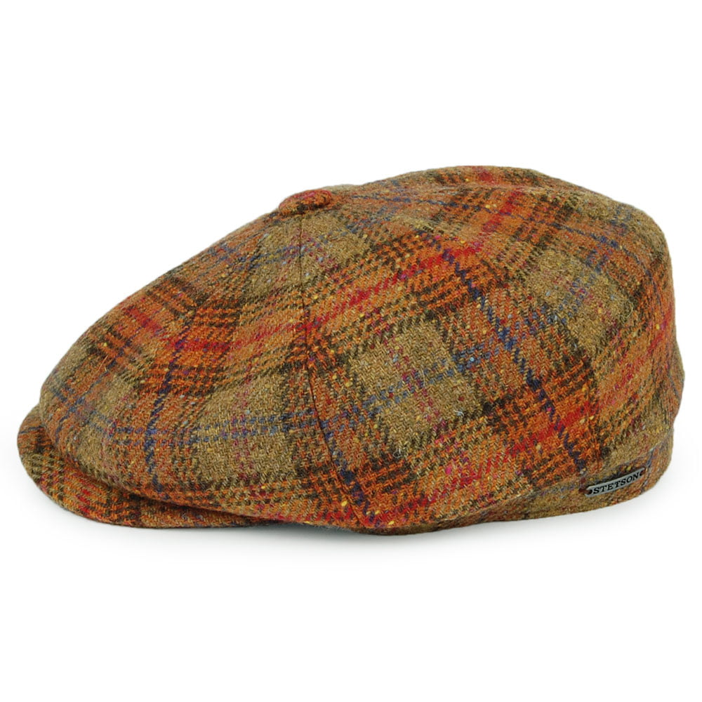 Stetson Hats Hatteras Prince of Wales Check Lambswool Newsboy Cap - Autumn