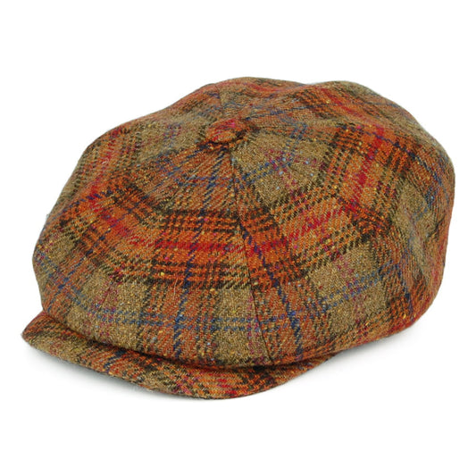 Stetson Hats Hatteras Prince of Wales Check Lambswool Newsboy Cap - Autumn