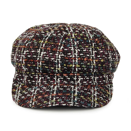 Whiteley Hats Tweed Baker Boy Cap - Purple-Mix