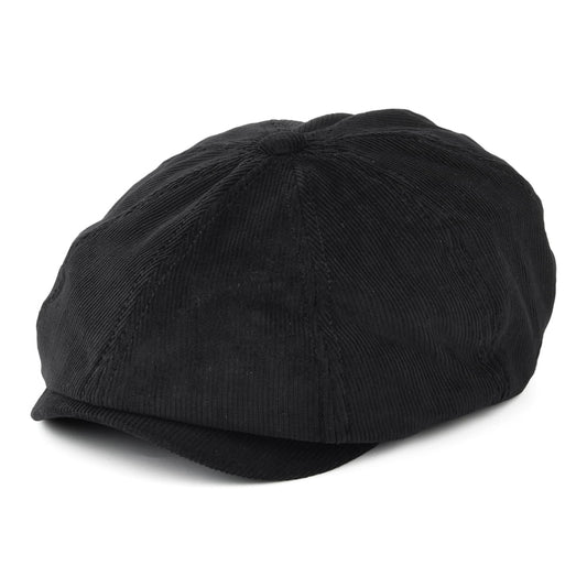 Brixton Hats Joe Strummer Corduroy Brood Newsboy Cap - Black