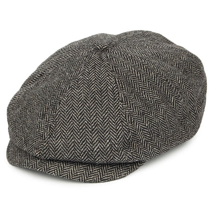 Brixton Hats Brood Herringbone Newsboy Cap - Grey-Black