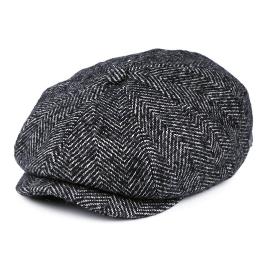 Brixton Hats Brood Baggy Newsboy Cap - Black-White