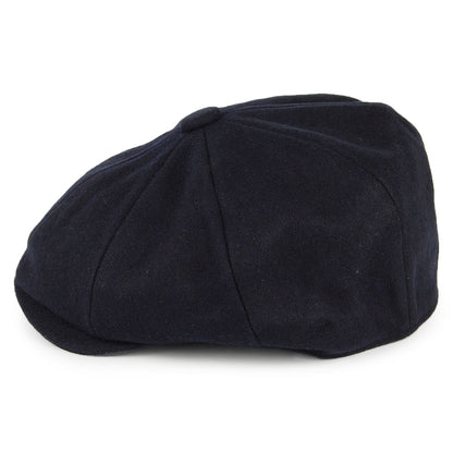 Christys Hats Melton Wool Newsboy Cap - Navy Blue