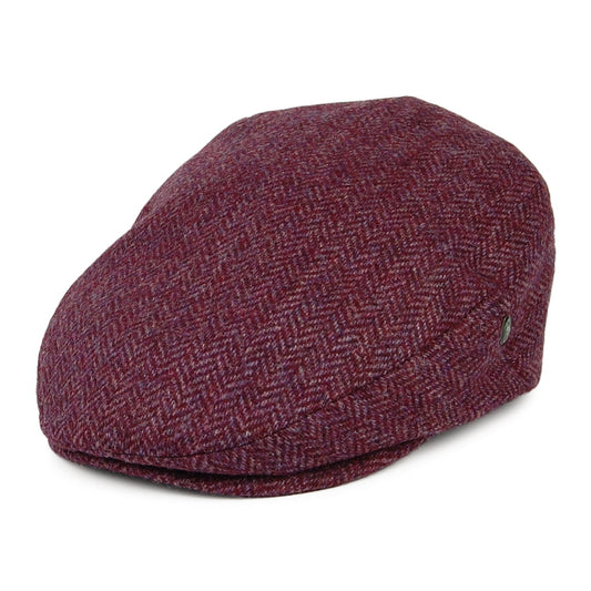 City Sport Moons Herringbone Flat Cap - Purple