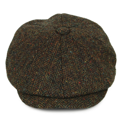 Failsworth Hats Carloway Harris Tweed Newsboy Cap - Olive