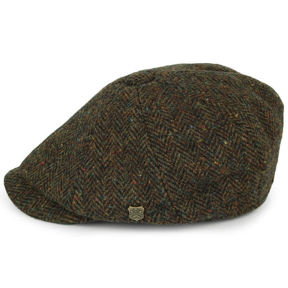 Failsworth Hats Carloway Harris Tweed Newsboy Cap - Olive