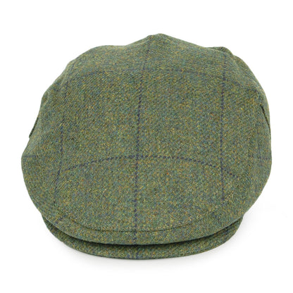 Failsworth Hats Windowpane Waterproof Flat Cap - Moss