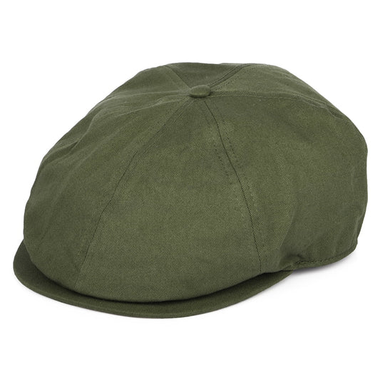 Barbour Hats Finnean Cotton Newsboy Cap - Olive
