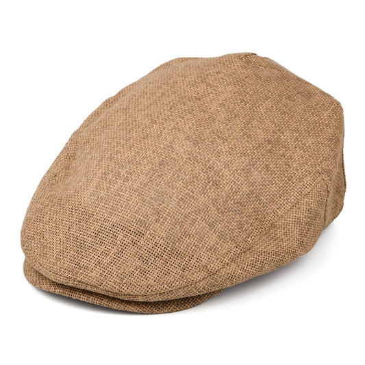 Brixton Hats Hooligan Straw Flat Cap - Tan