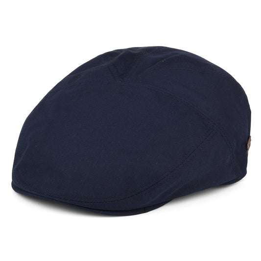 Bailey Hats Graham Showerproof Flat Cap - Navy Blue