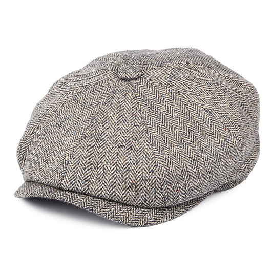 Stetson Hats Hatteras Silk Newsboy Cap - Natural-Indigo