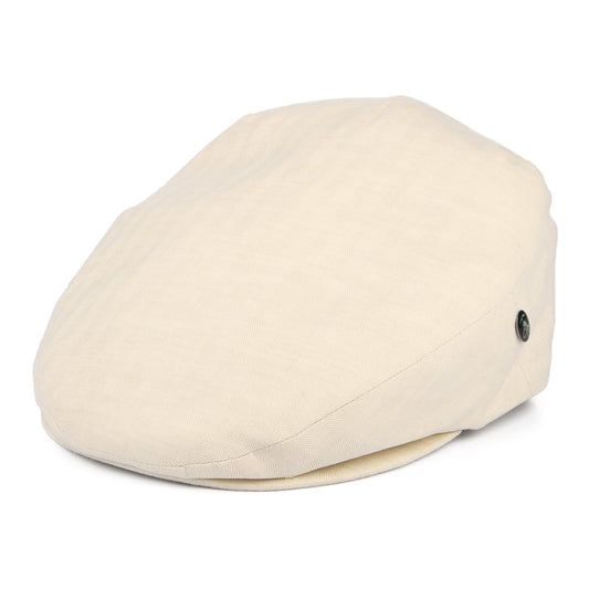 City Sport Micro-Herringbone Cotton-Linen Flat Cap - Beige