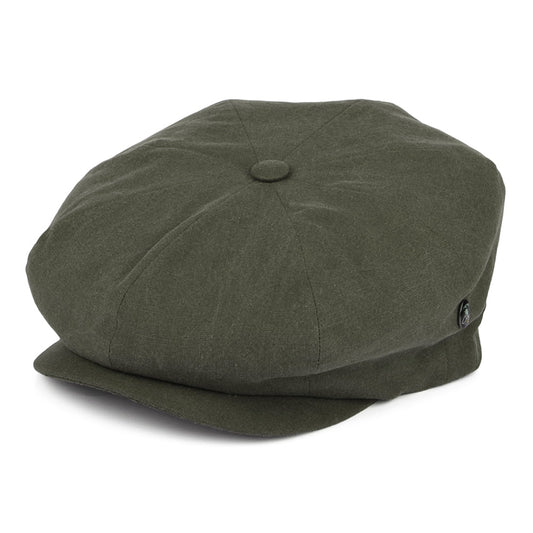 City Sport Washed Cotton Newsboy Cap - Olive