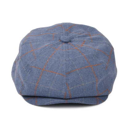Brixton Hats Brood Plaid Newsboy Cap - Slate Blue