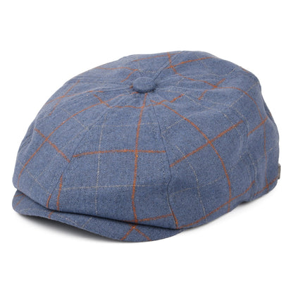 Brixton Hats Brood Plaid Newsboy Cap - Slate Blue