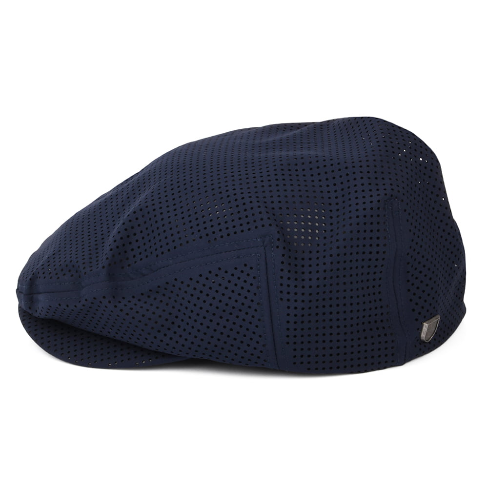 Brixton Hats Hooligan X Perforated Flat Cap - Washed Navy