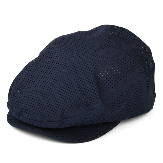 Brixton Hats Hooligan X Perforated Flat Cap - Washed Navy
