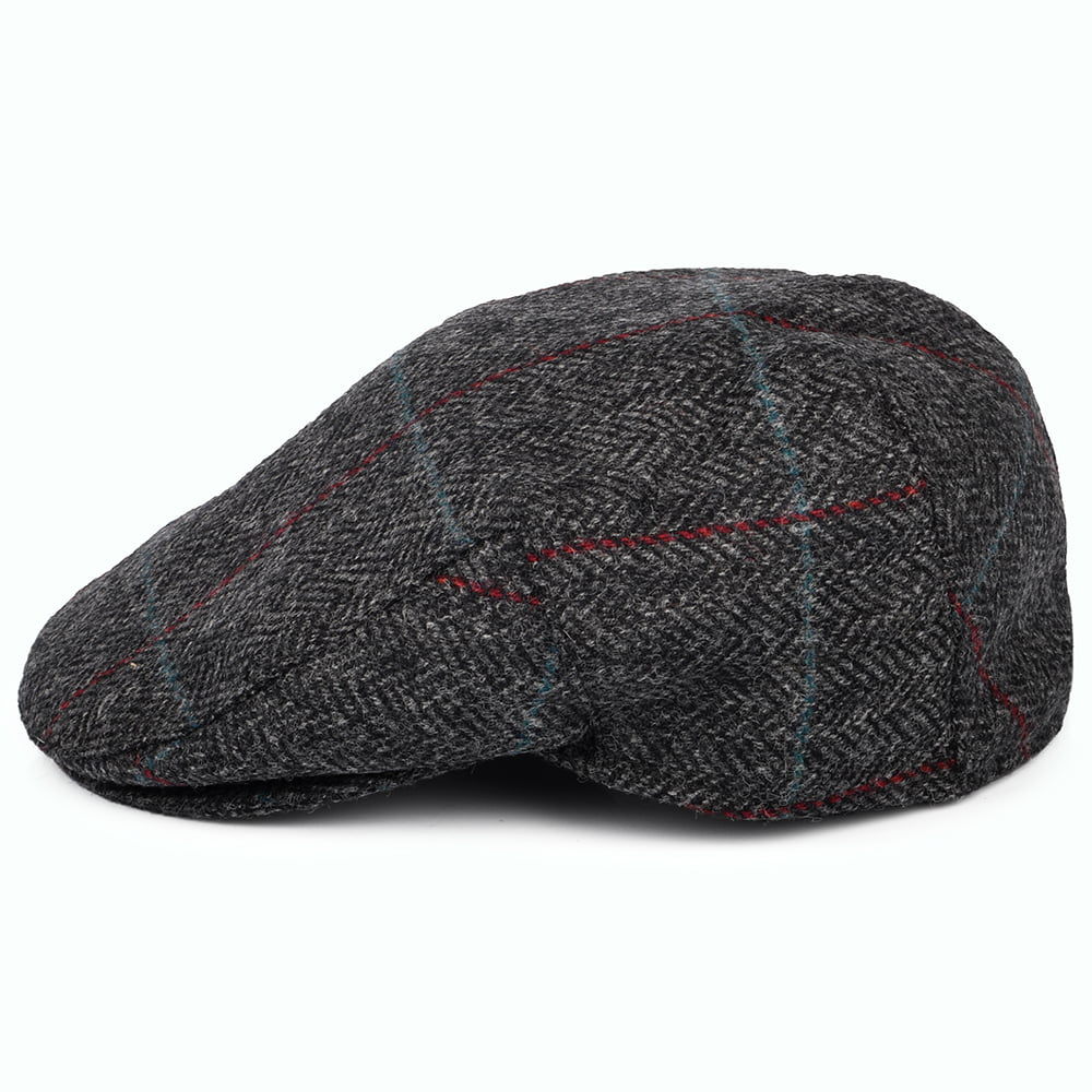 Barbour Hats Cairn Waterproof Wool Flat Cap - Charcoal