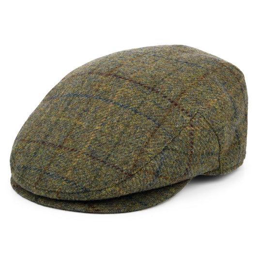 Barbour Hats Cairn Waterproof Wool Flat Cap - Olive