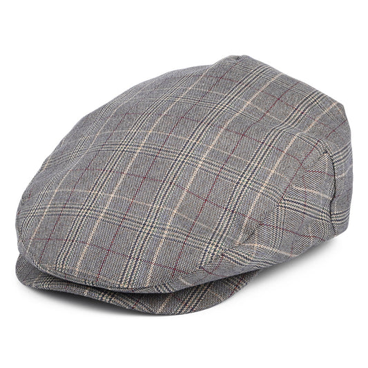Brixton Hats Hooligan Checked Flat Cap - Slate Blue