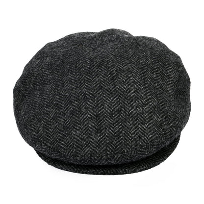 Bailey Hats Lord Herringbone Flat Cap - Black