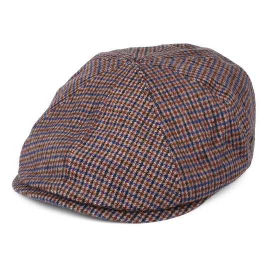 Bailey Hats Finnegan Houndstooth Wool Blend Newsboy Cap - Ochre