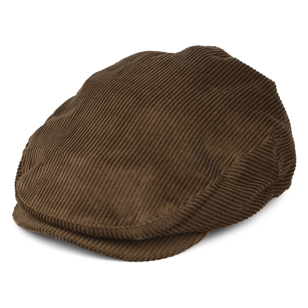 Brixton Hats Hooligan Corduroy Flat Cap - Brown