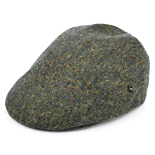 City Sport Donegal Tweed Marl Flat Cap - Green