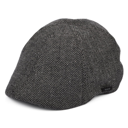Barts Hats Mr. Mitchell Herringbone Duckbill Flat Cap - Black