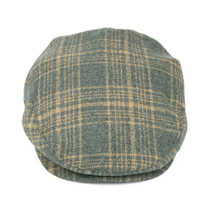 Brixton Hats Hooligan Plaid Flat Cap - Tan-Grey