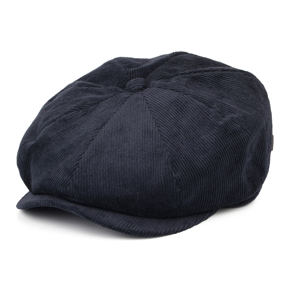 Brixton Hats Brood Corduroy Baggy Newsboy Cap - Navy Blue