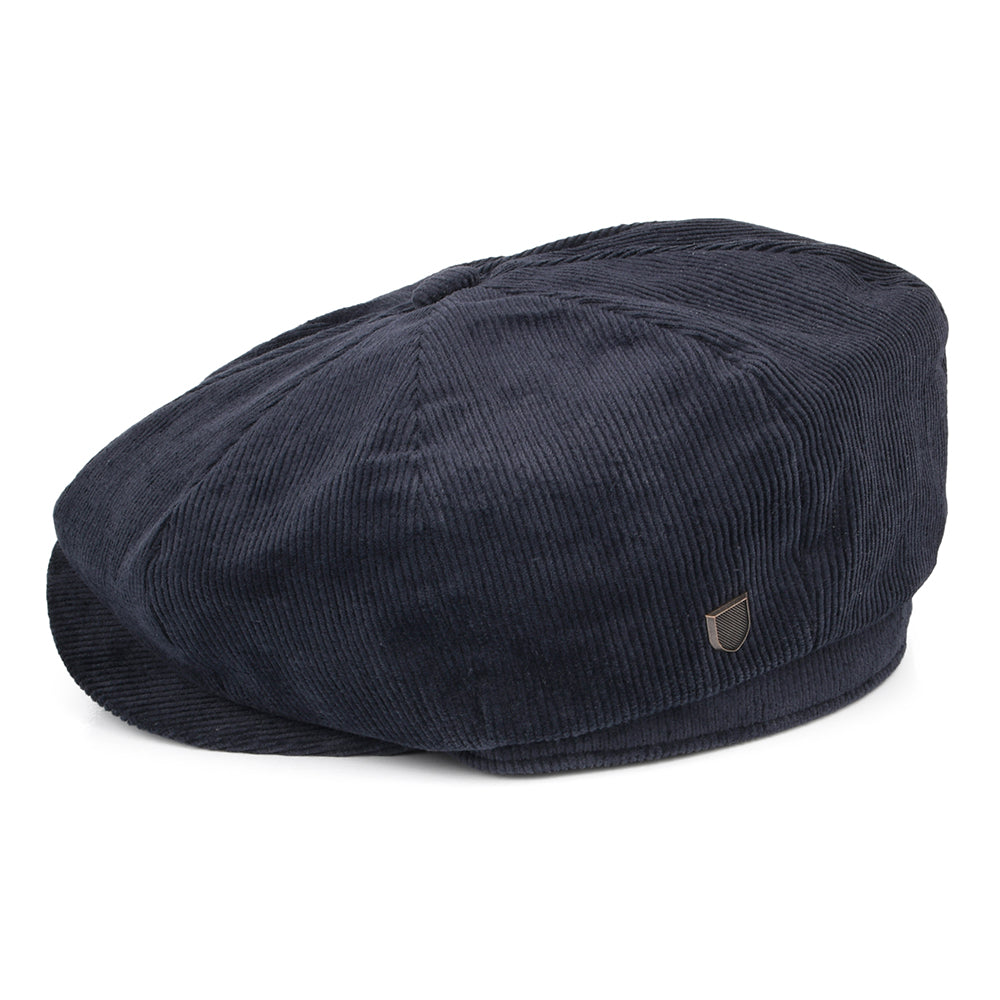 Brixton Hats Brood Corduroy Baggy Newsboy Cap - Navy Blue